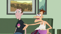 Doofenshmirtz mad at the TV