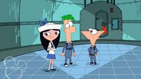 Phineas in a scuba suit