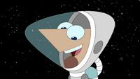 Phineas in a spacesuit