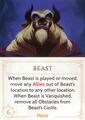 Beast's card in Villainous