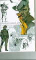 Various artworks for Big Boss for the Metal Gear Solid: Peace Walker Official Art Works book.