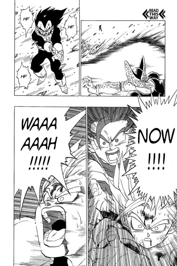 Vegeta interfering during Gohan and Cell’s beam clash