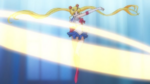 Sailor Moon performing Moon Tiara Boomerang