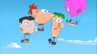 Phineas in a Hot Air Balloon