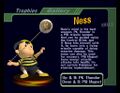 Ness's third trophy in Super Smash Bros. Melee.
